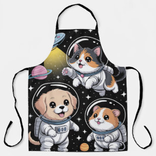 Space Pals – Cute Astronaut Animals Exploring Apron