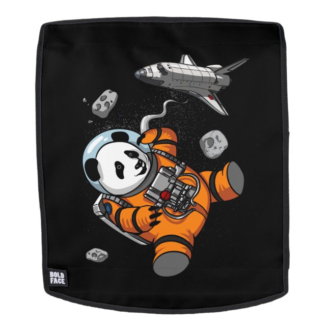 Space Panda Bear Astronaut Galaxy Cosmic Animal Backpack (Removable Face)