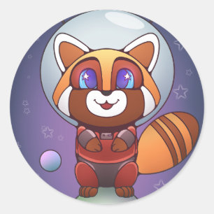 Space Panda Chippy! Classic Round Sticker