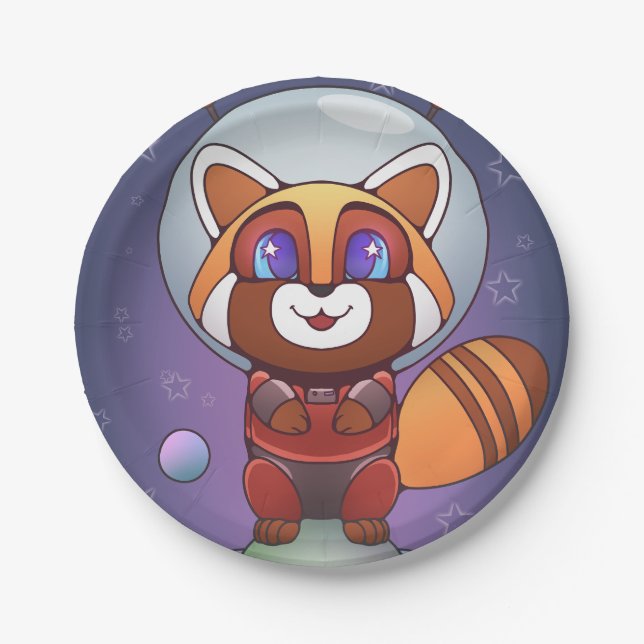 Space Panda Chippy! Paper Plate (Front)