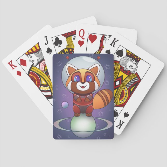 Space Panda Chippy! Playing Cards (Back)