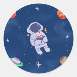 Space Party Collection! Classic Round Sticker