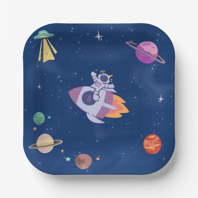 Space Party Collection!  Paper Plate (Front)