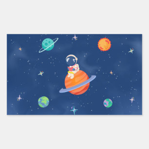 Space Party Collection! Rectangular Sticker