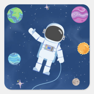 Space Party Collection! Square Sticker