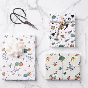 Space Party Kids Wrapping paper