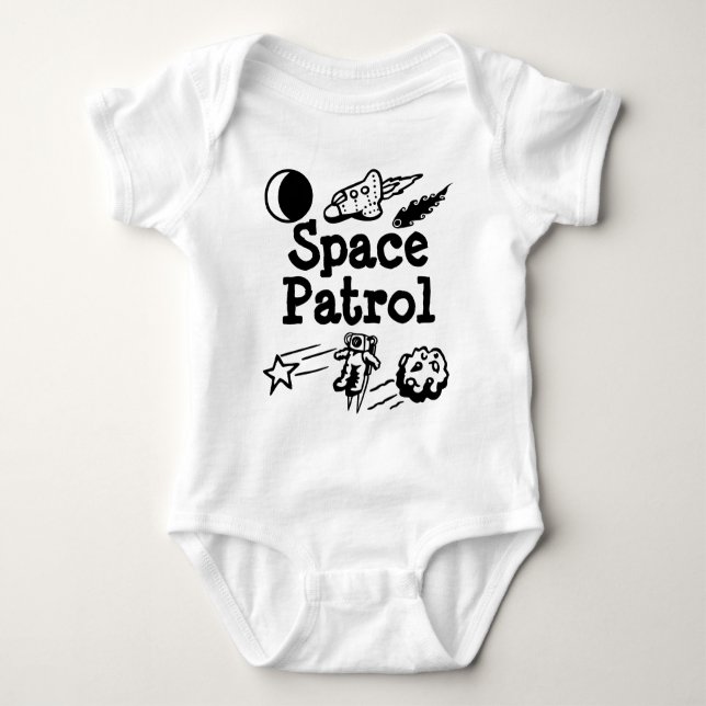Space Patrol Baby Bodysuit (Front)