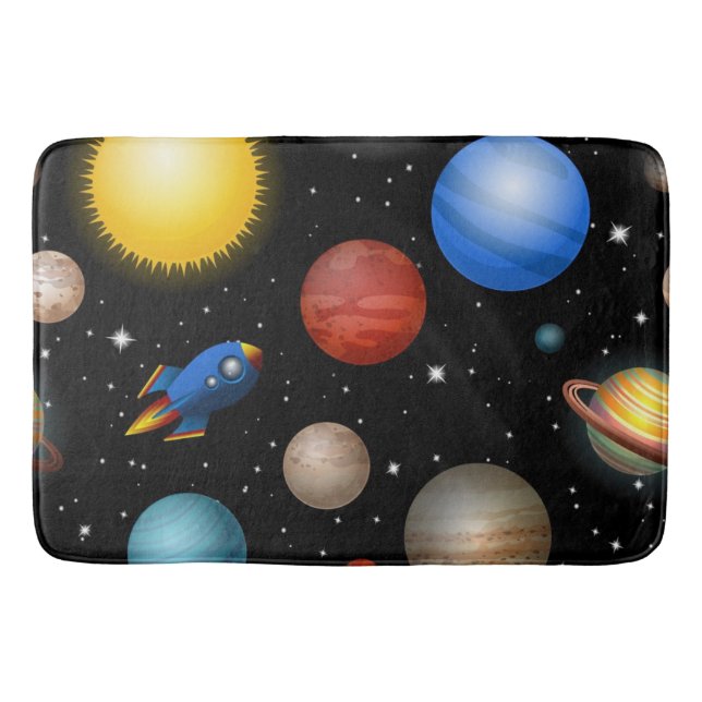 Space pattern bath mat (Front)