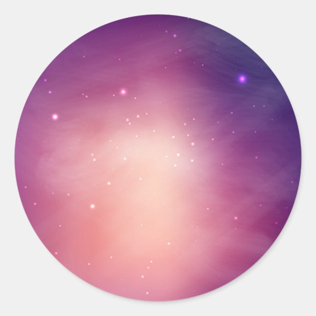 Space pattern classic round sticker (Front)