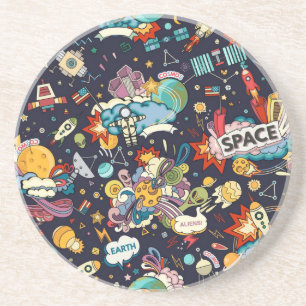 Space pattern coaster