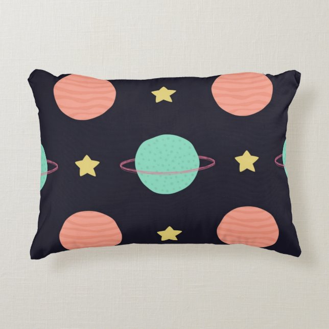 Space pattern decorative cushion (Front)