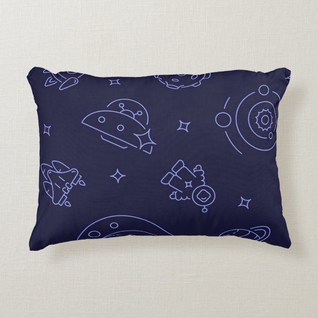 Space pattern decorative cushion (Front)
