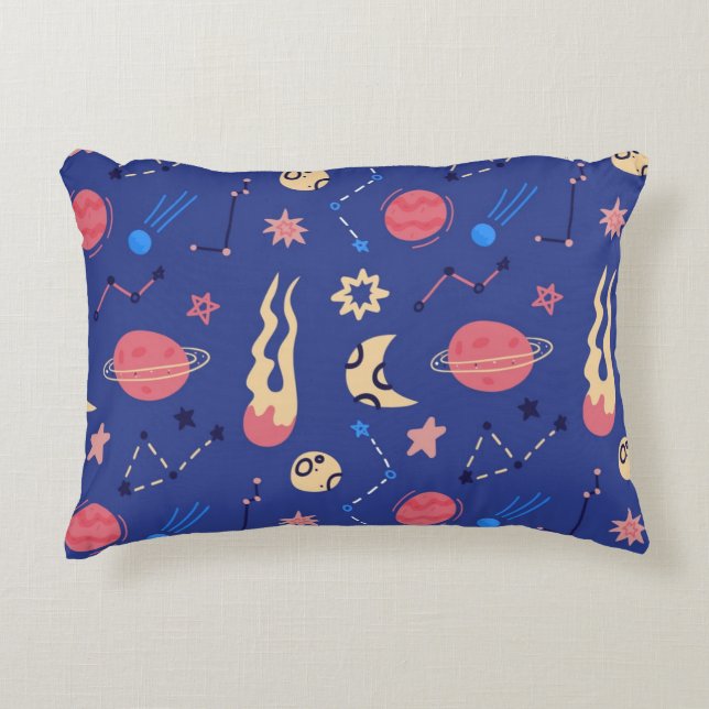 Space pattern decorative cushion (Front)
