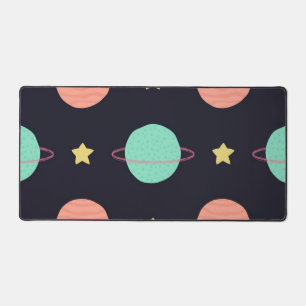 Space pattern desk mat