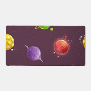Space pattern desk mat