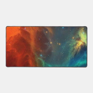 Space pattern desk mat