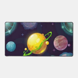 Space pattern desk mat