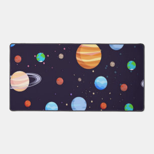 Space pattern desk mat