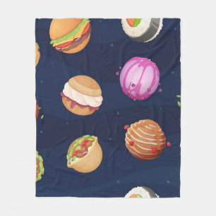 Space pattern fleece blanket