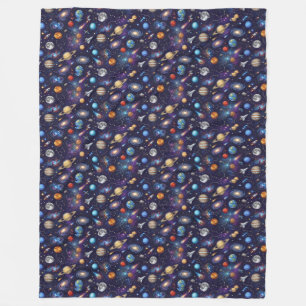 Space Pattern Fleece Blanket