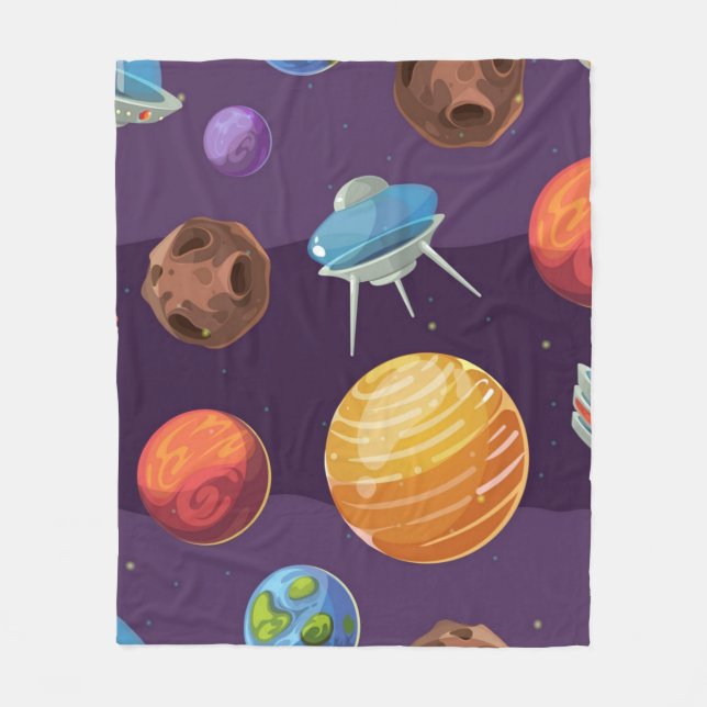 Space pattern fleece blanket (Front)