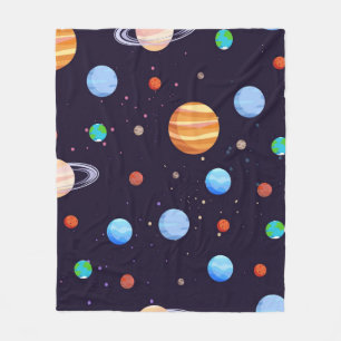Space pattern fleece blanket