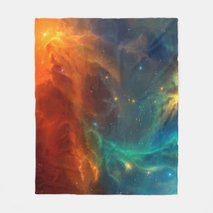 Space pattern fleece blanket
