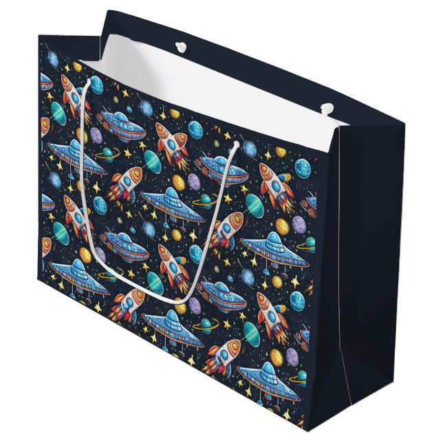 Space Pattern Gift Bag (Front Angled)