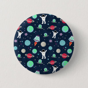 Space Pattern illustration 6 Cm Round Badge