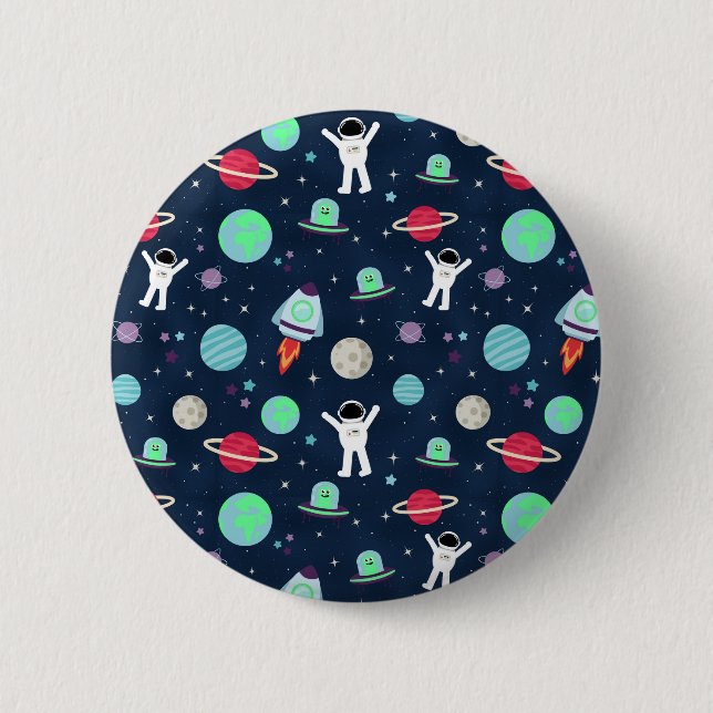 Space Pattern illustration 6 Cm Round Badge (Front)