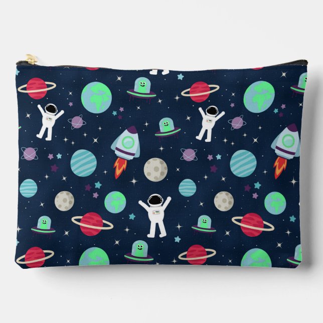 Space Pattern illustration Accessory Pouch (Front)