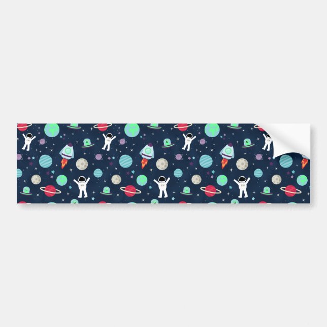 Space Pattern illustration Bumper Sticker (Front)