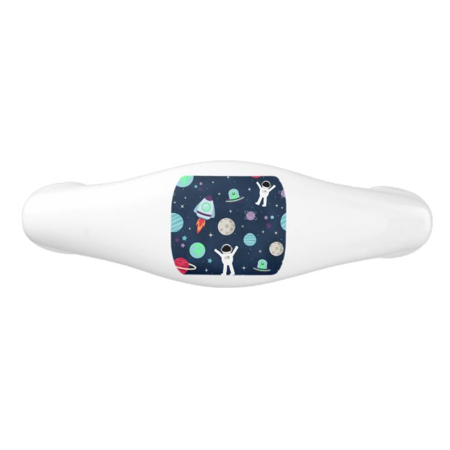 Space Pattern illustration Ceramic Drawer Pull (Front)