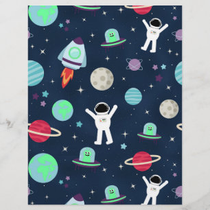 Space Pattern illustration Custom Letterhead