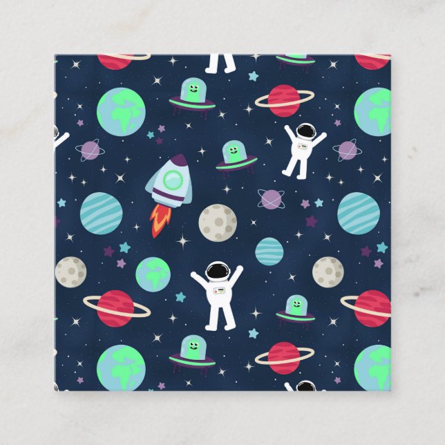 Space Pattern illustration Discount Card (Front)