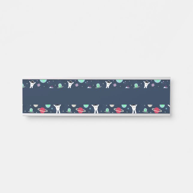 Space Pattern illustration Door Sign (Front)