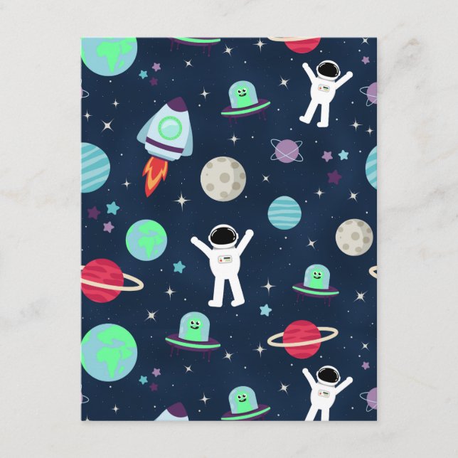 Space Pattern illustration Enclosure Card (Front)