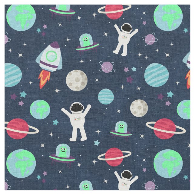 Space Pattern illustration Fabric (Close Up)