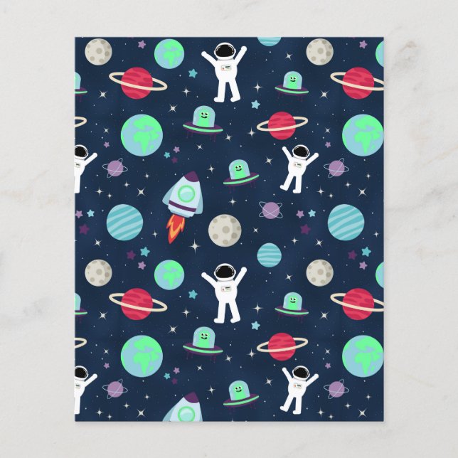 Space Pattern illustration Flyer (Front)