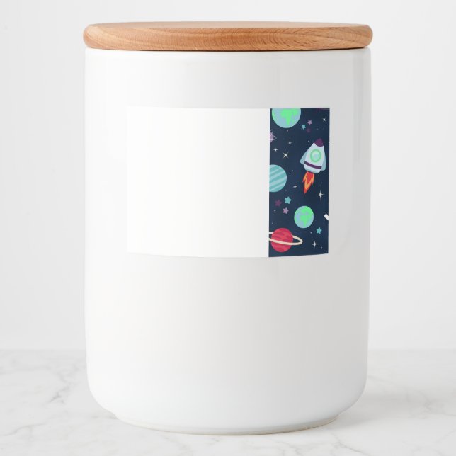 Space Pattern illustration Food Label (Front)