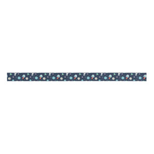 Space Pattern illustration Grosgrain Ribbon