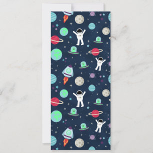 Space Pattern illustration Holiday Card