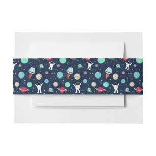 Space Pattern illustration Invitation Belly Band