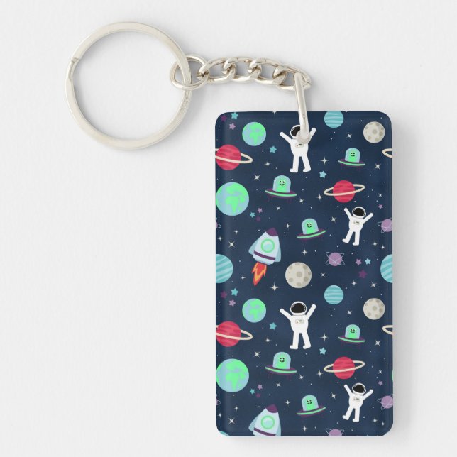 Space Pattern illustration Key Ring (Front)