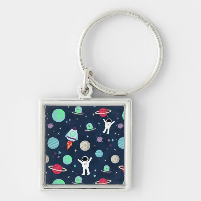 Space Pattern illustration Key Ring (Front)
