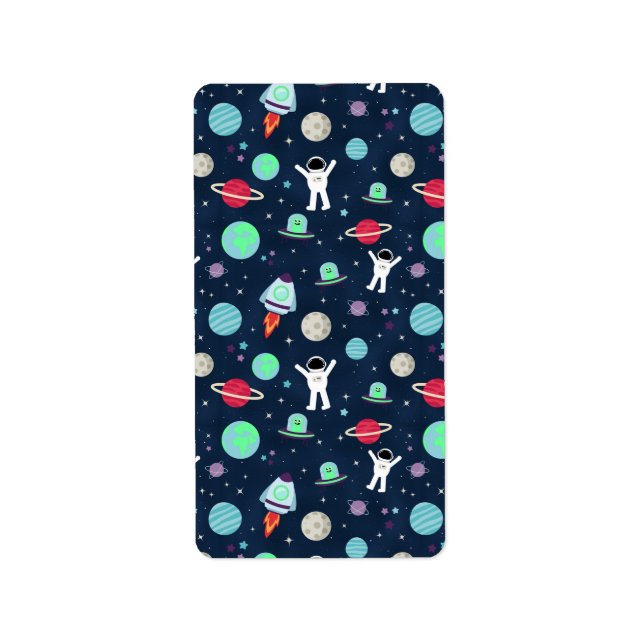 Space Pattern illustration Label (Front)