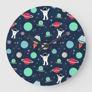 Space Pattern illustration Large Clock