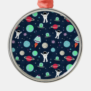 Space Pattern illustration Metal Ornament
