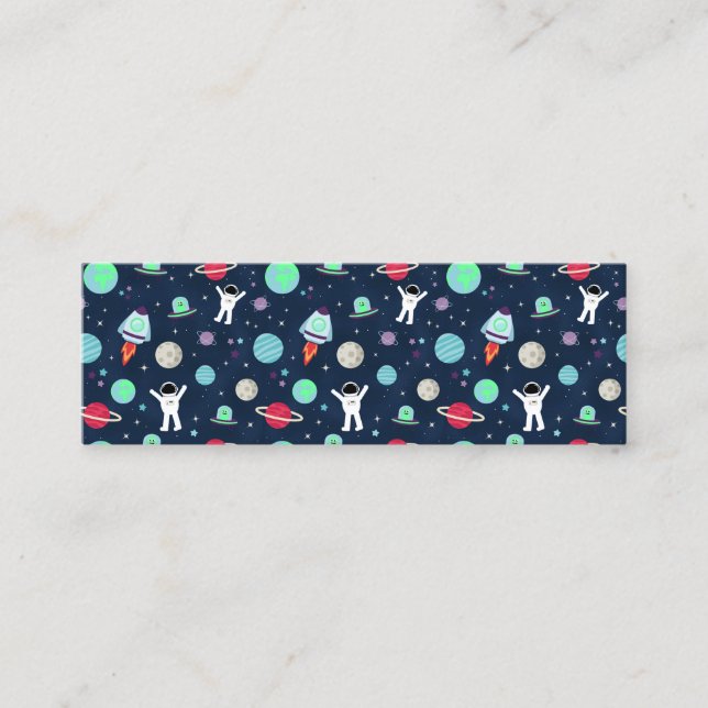 Space Pattern illustration Mini Business Card (Front)