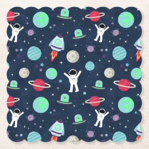 Space Pattern illustration Paper Coaster